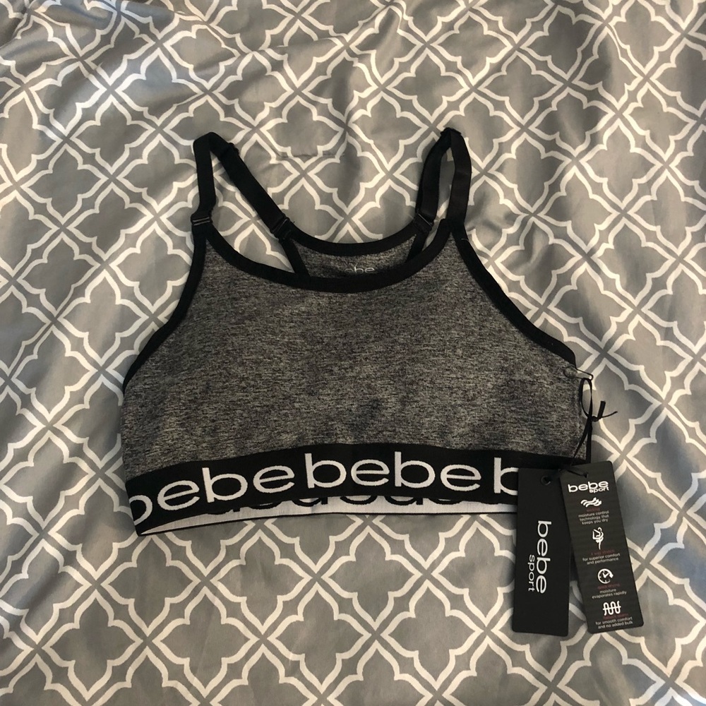 bebe Grey Sport Bra